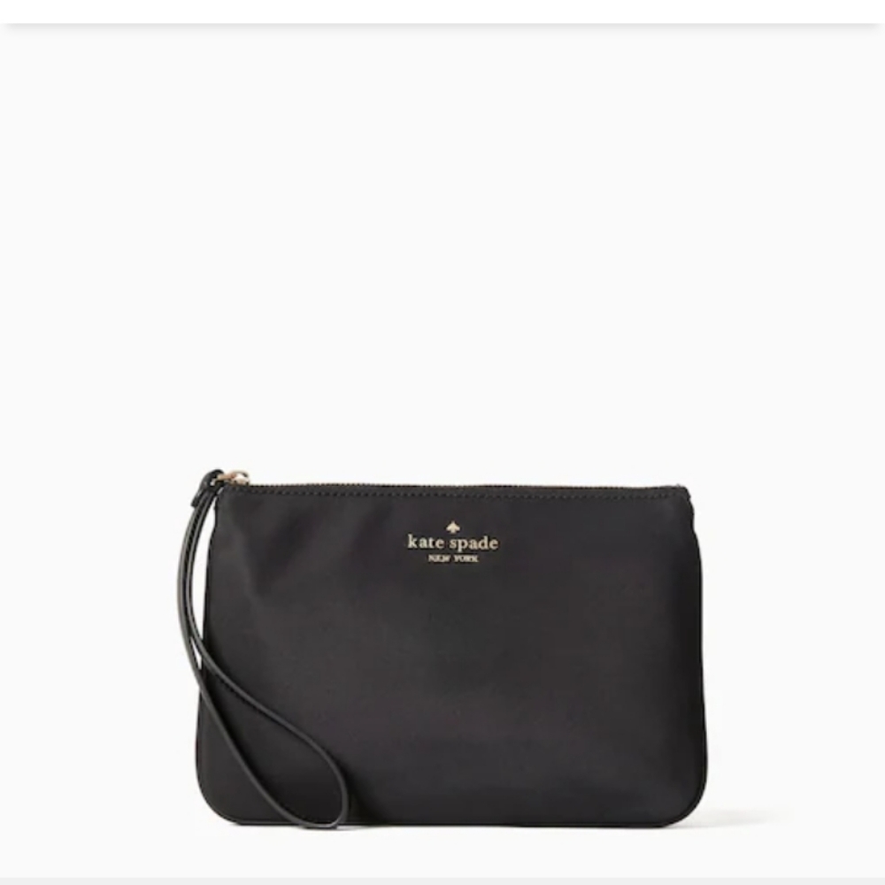*New*Black Kate spade wristlet with pink gift box